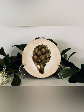 Magenta ~ Artichoke 6” Dessert or Cheese plate